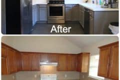 Cabinet Before and After Finishing Nashville TN