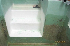 Fiberglass Baptismal Step Repairs Nashville - Before