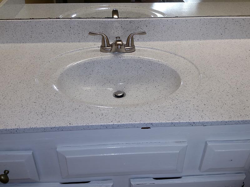 resurface a bathroom sink