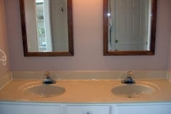 Two Sink Vanity Refinishing Nashville - Before